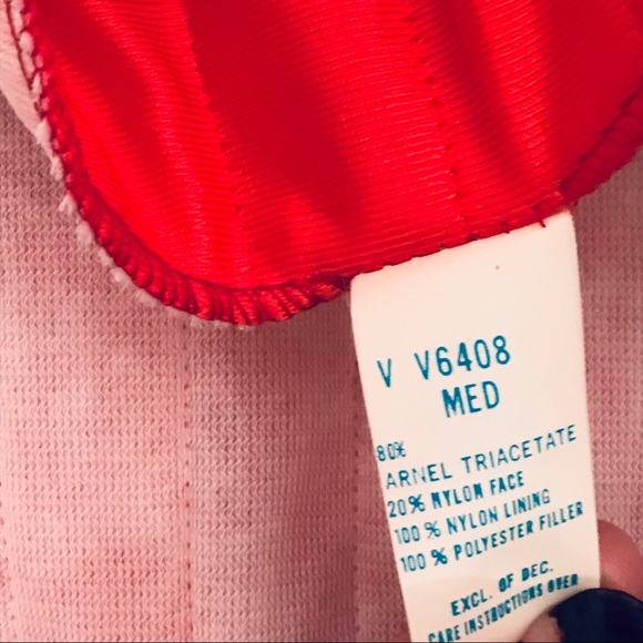 SOLD. 70s Quilted Red/Blk High Collar Jacket M - Picture 7 of 8